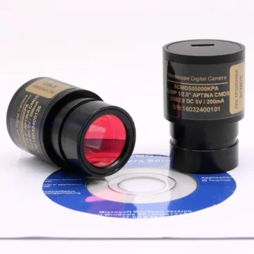 5MP SCMOS Industrial Digital Camera with Electronic Eyepiece and Adapters (USB)