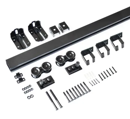 Heavy barn door hardware barn door set