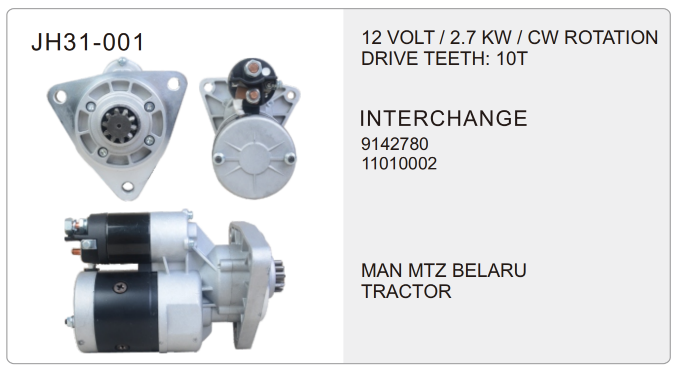 truck starter JH31-001-X