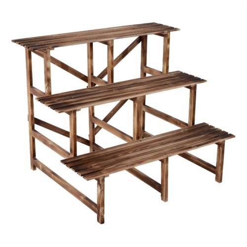 3 Tier Flower Shelf Stand Ladder Garden Rack