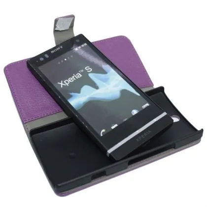 Blank Sony Cell Phone Cases , Leather Flip Cell Phone Covers