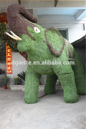 artificial design nature simulation grass plant elephant statue animal sculpture