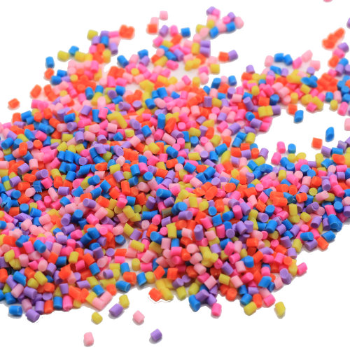 Aangepaste 2 mm lengte mix kleuren polymeer klei hagelslag mix voor ambachten maken, DIY mooie confetti
