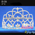 4 Inch Small Flower Rhinestone Crowns