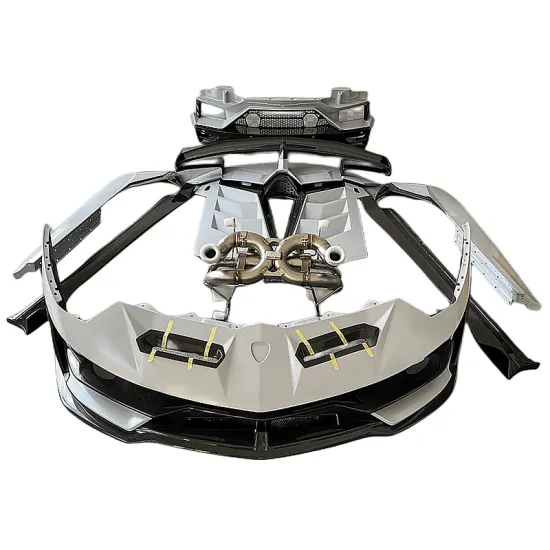 SVJ Semi Dry Carbon Fiber Full Body Kit for Lamborghini LP700-4, LP720, LP750, Aventador Front and Rear Bumpers