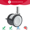 Wszystkie plastikowe koła medyczne okrągłe okrągły trzask trzonu z Brake Twin Casters