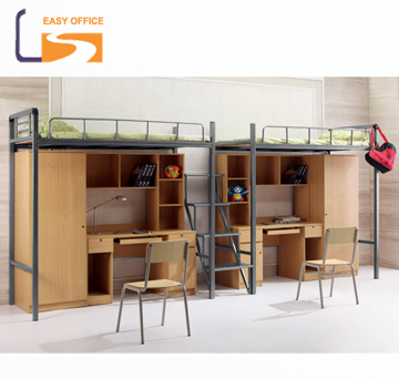 Modern double over double dormitory Metal bunk beds,school triple bunk bed