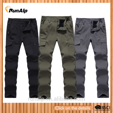 Mens softshell pants with embroiedery