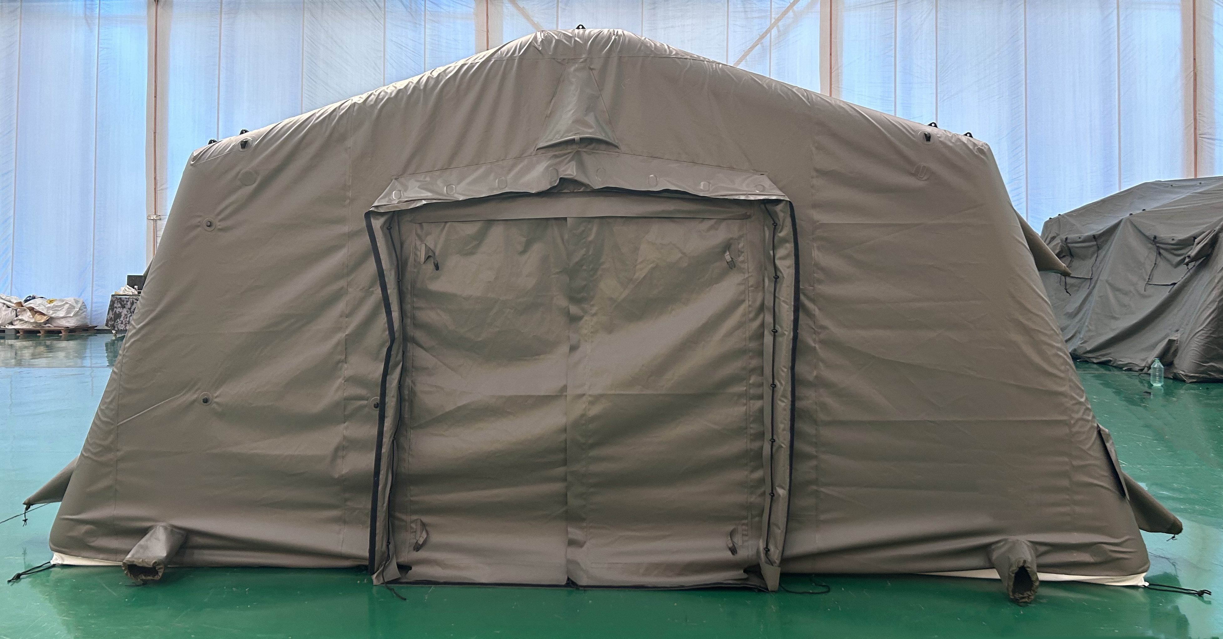 olive green inflatable tent 2 doors