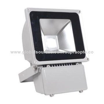 60W LED Floodlights, IP65, 85-265V AC or 12-24V DC, 80-110lm/W, CE/RoHS Mark