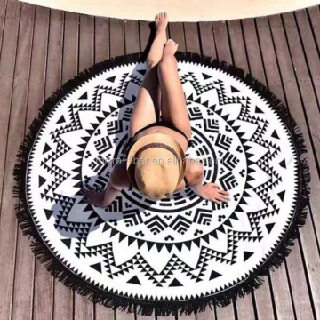 Wholesale Quick Dry Lightweight Custom Design Microfiber Round Beach Towel Blanket