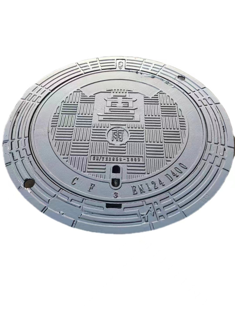 Round ductile cast iron manhole cover D400