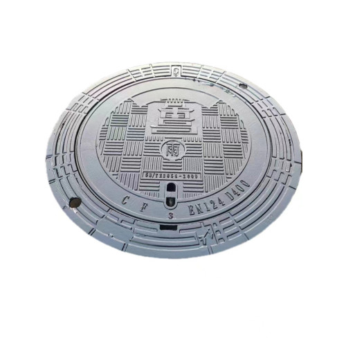 Round ductile cast iron manhole cover D400