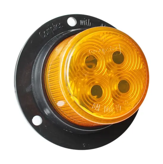 2 Inch Amber Round Truck Marker Lights