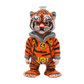 Tigre de arcilla de polímero 3D, precia de vidrio bong con decoración de arcilla de polímero lindo tigre, borosilicato de agua de agua, decoración del hogar