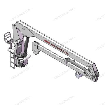 OUCO customized knuckle boom marine crane,0.99t ship crane with stable performance