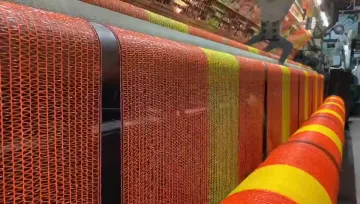 Barrier mesh ,safety netting, orange and yellow netting