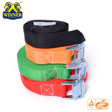 Polyester Ratchet Strap Cargo Lashing Belt With Heavy Duty Buckle