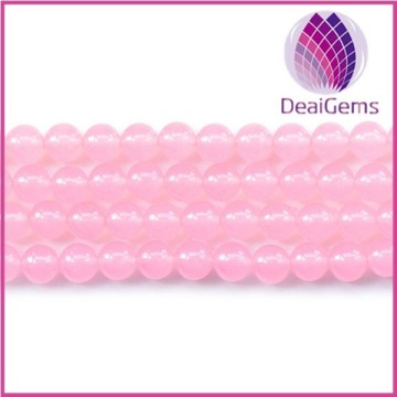 Natural 12mm round pink jasper bead