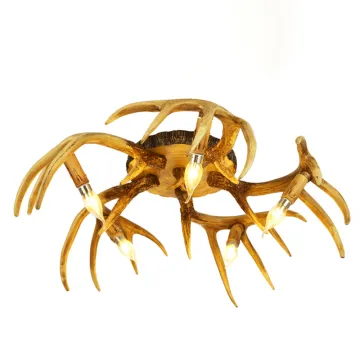 Antique Deer Antlers Custom Size Large Chandeliers: Luxury Ceiling Lamp