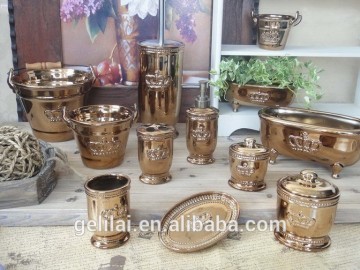 होटल के लिए सोना प्लेटेड बाथरूम का सामान