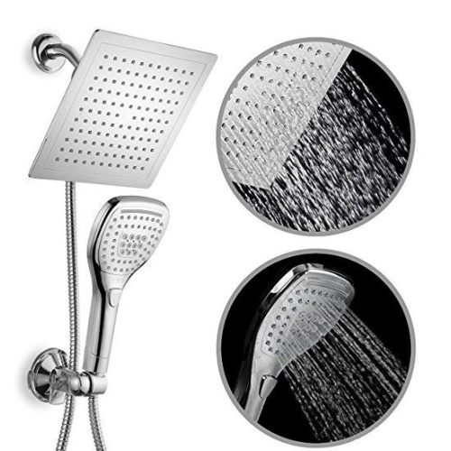 Handheld Fixed 3 in 1 ABS Material Chrome Finish Surface Shower head