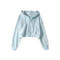 Damenzip -up -Hoodies Cropped Cardigan