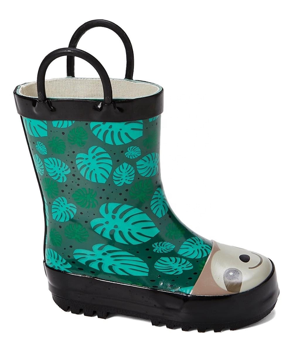 Cheap Waterproof Fashion Cute Horse Print Gumboot Rubber Kid Snow Warm Rain Boots5