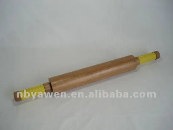 bamboo rolling pin with silicone handle