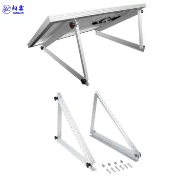 Adjustable Solar Panel Tilt Mount Brackets for PV Modules on Flat Surfaces