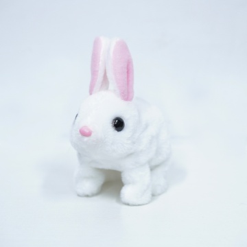 Sound Activated Moving Mouth Bunny Stuffed Toy W2B01