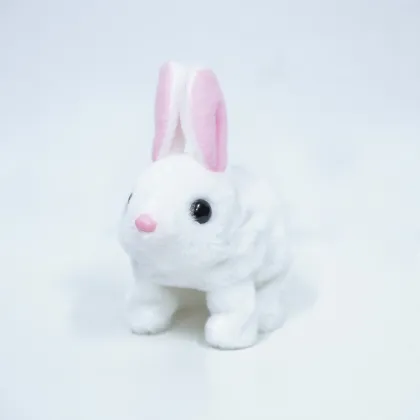 Sound Activated Moving Mouth Bunny Stuffed Toy W2B01