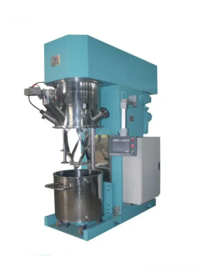 Double planetary vacuum chemical hydraulic mixer/bender/agitator