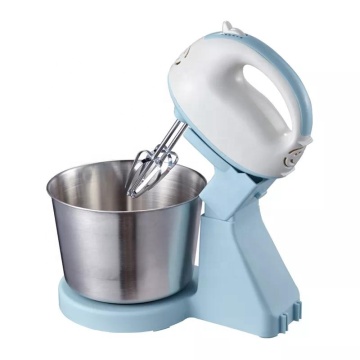 5-Speed Portable Manual Egg Beater with Plastic Handle and Stainless Steel Whipped Cream Mixer