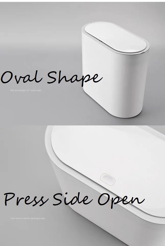 Oval Litter Bin with Lid