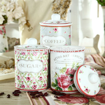 800CC Elegant New Bone China Floral Ceramic Canister set                
                                    Quality Assured