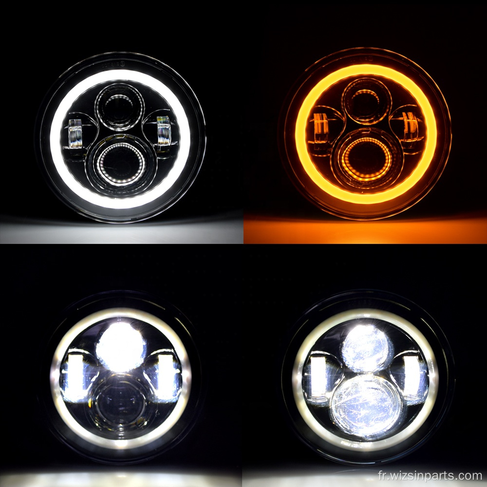 Angel Eyes Headlight pour Jeep Wrangler JK 07-18