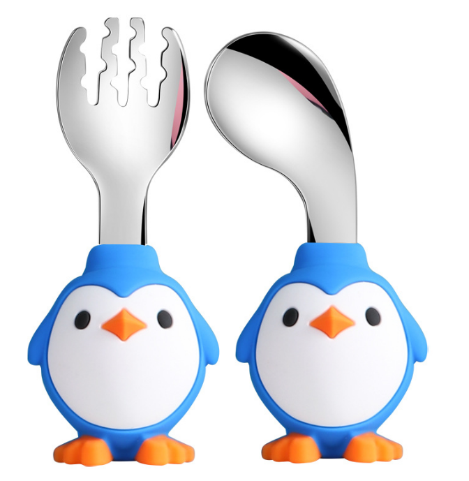 Silicone Stainless Steel Spoon Fork Set Utensils