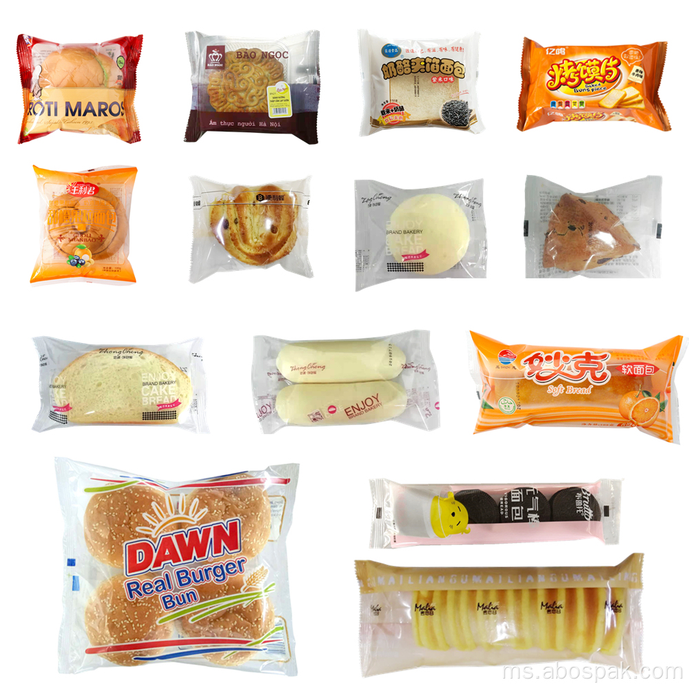 Aliran Automatik Rotary Bag Roti Mesin Pembungkusan Makanan