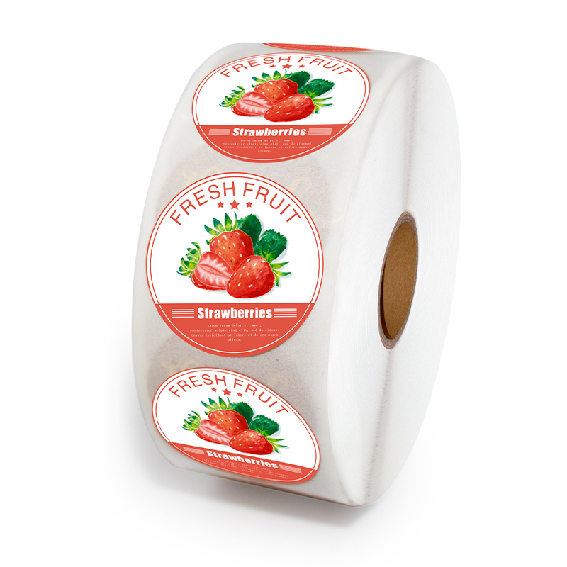 Waterdichte fruitvoedselverpakking decoratieve sticker labels rol