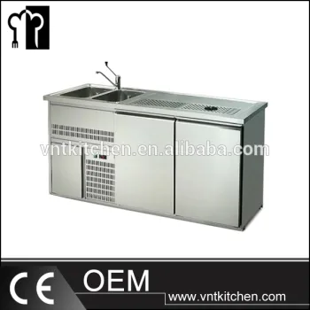 2 Door Stainless steel Commercial Undercounter Refrigerator/Chiller Refrigerator/Under Bar Refrigerator