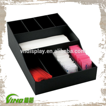 Black Acrylic Storage Box , acrylic counter display cases , acrylic tray tables , acrylic tray with dividers