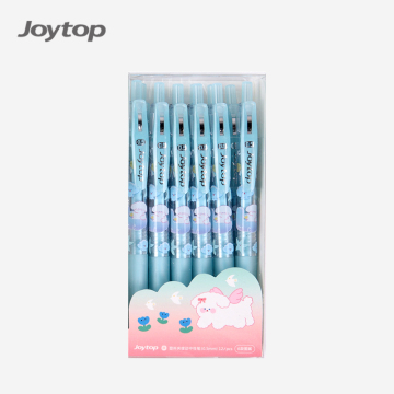 Wholesale Joytop 3117 Cotton Dog Gel Pen Set - 12pcs PVC Pack Retractable Plastic Clip for Students