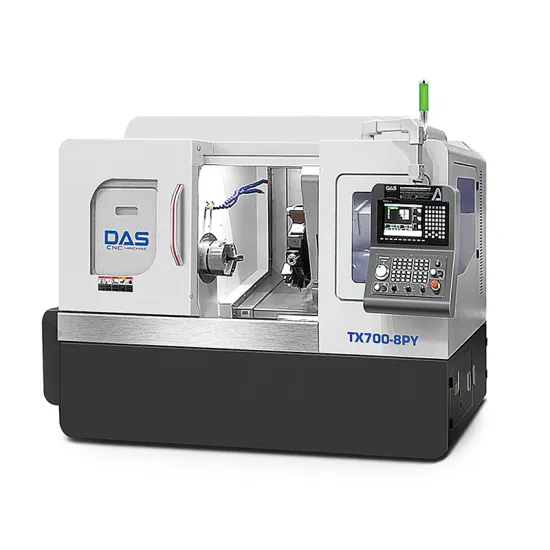 High Precision DAS Torno CNC Slant Bed Lathe with Electric Turret, Dual Spindle Configuration