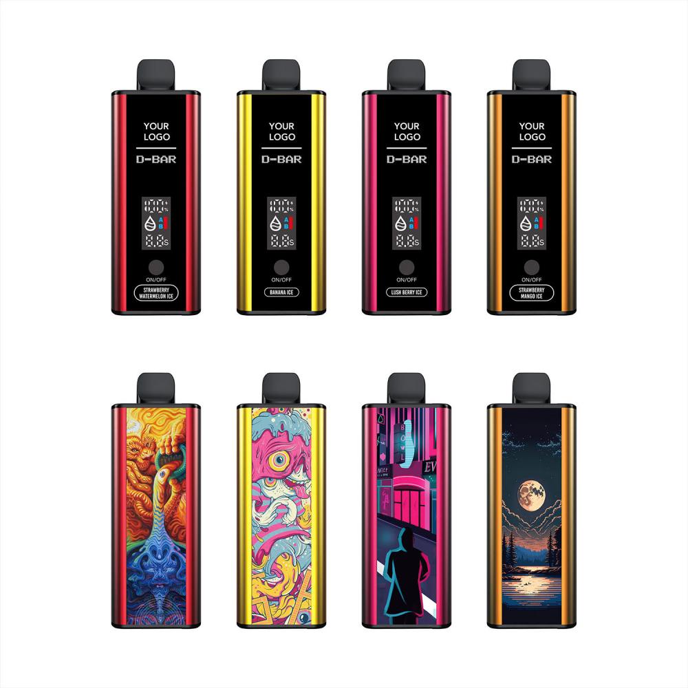 Vape D-BAR 10000Puffs 600mAh Batterie wieder aufladbar mit LED