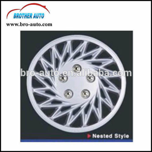 High quality universal plastic ABS 16inch silver painting car wheel cover with logo