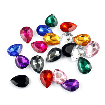 10*14 mm teardrop acrylic faux stone rhinestones