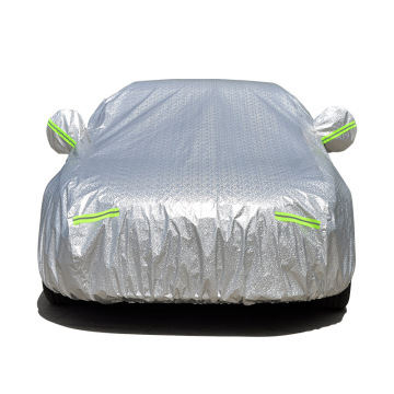 Waterproof Dustproof UV-Proof Checkered Aluminum Film Car Cover with Cotton