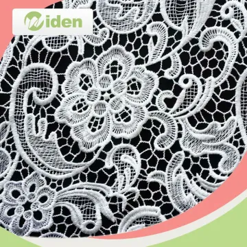 Fashion Design Polyester Chemical Elastic Lace Fabric for Women's Dress