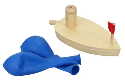 Wooden Balloon Toy Boat Power Water Educational Toys